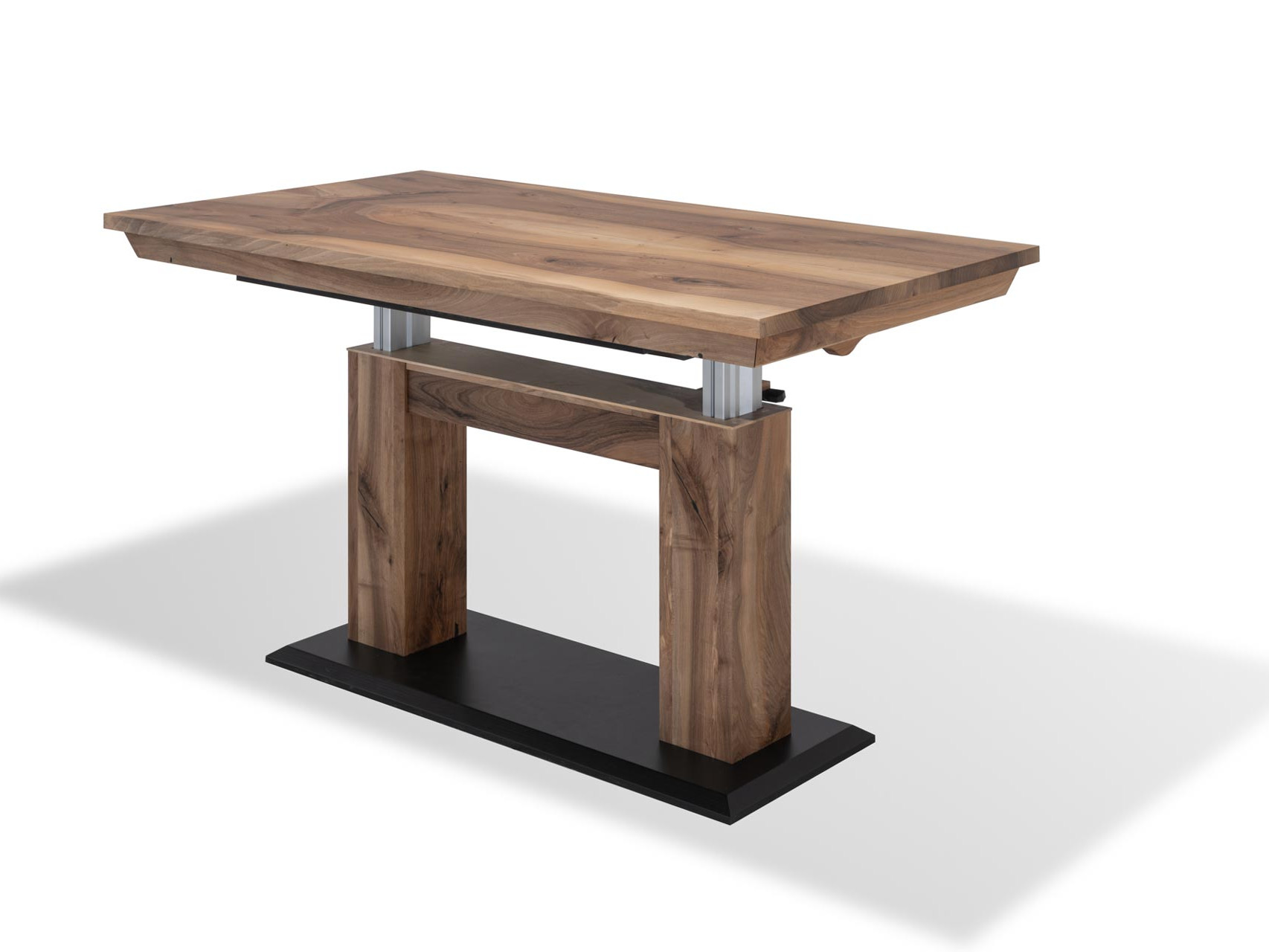 Riedinger Moebel Design Tisch hoehenverstellbar Massivholz