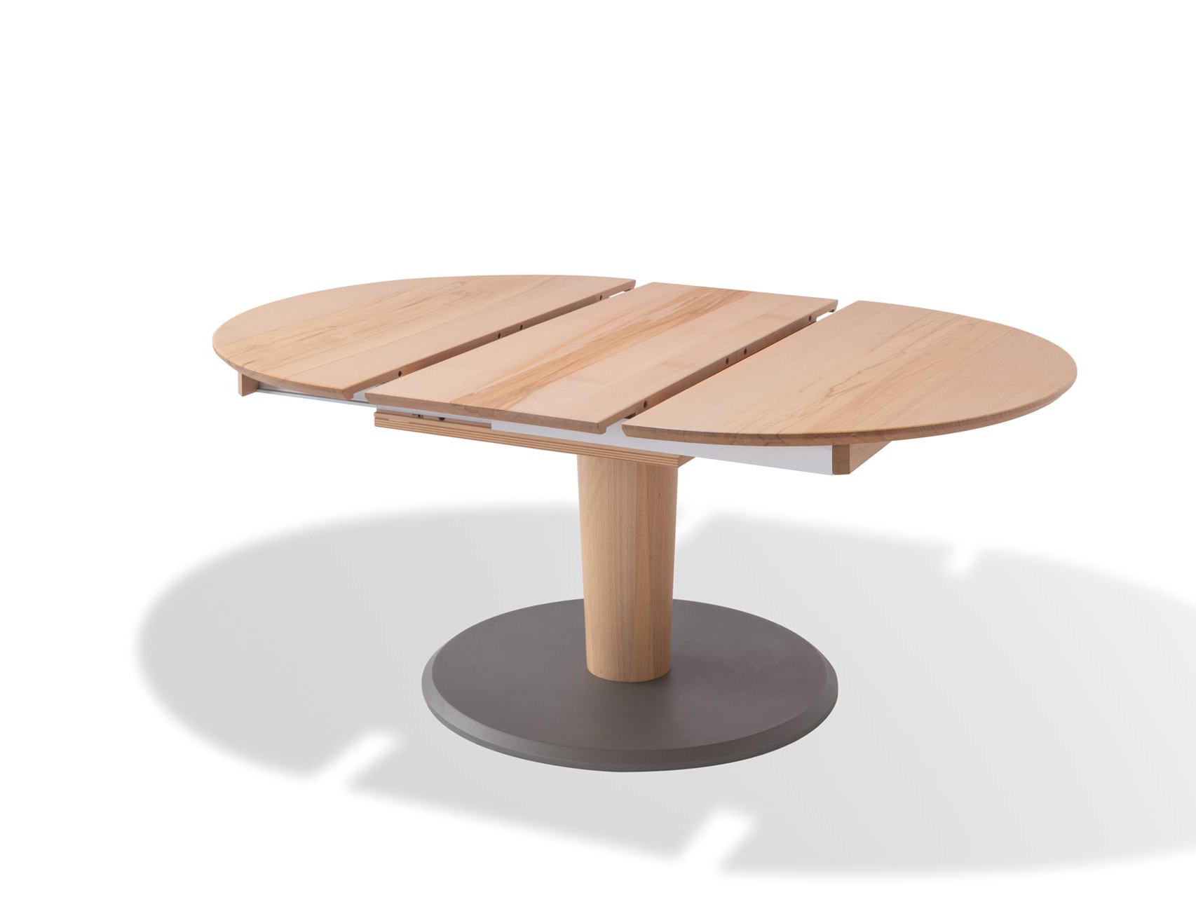 Riedinger ausziehbarer Tisch oval Massivholz